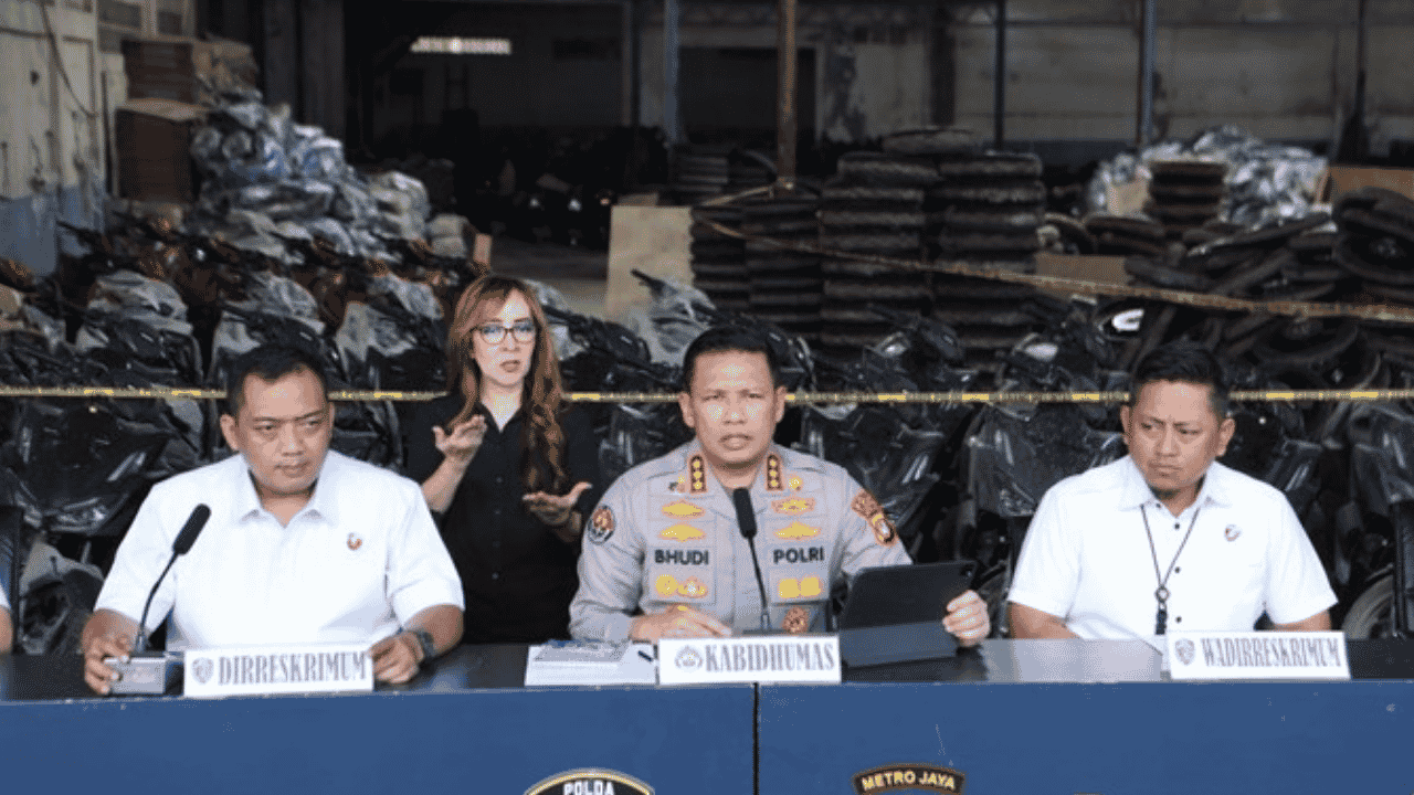 Gudang Ribuan Motor Curian di Jaksel Digerebek, Direktur PT Ditangkap Usai Diduga Ekspor ke Afrika